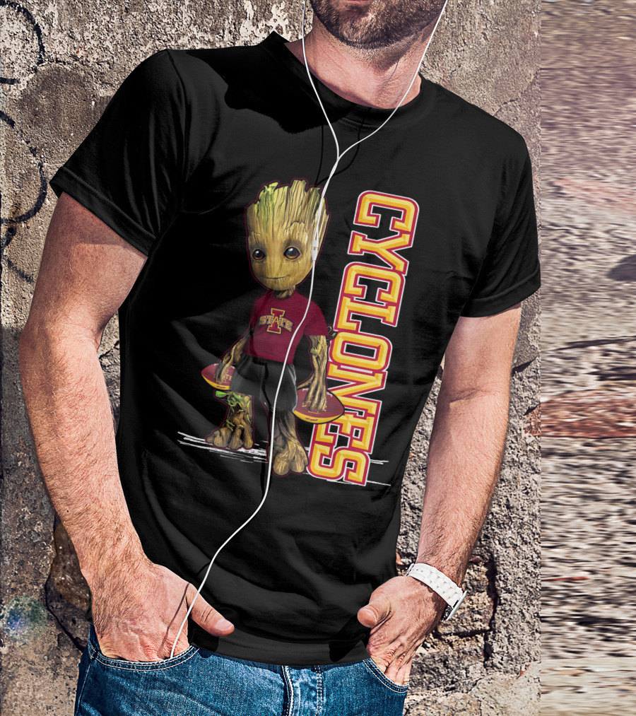 Groot Iowa State Cyclones Marvel Character Crossover T-Shirt
