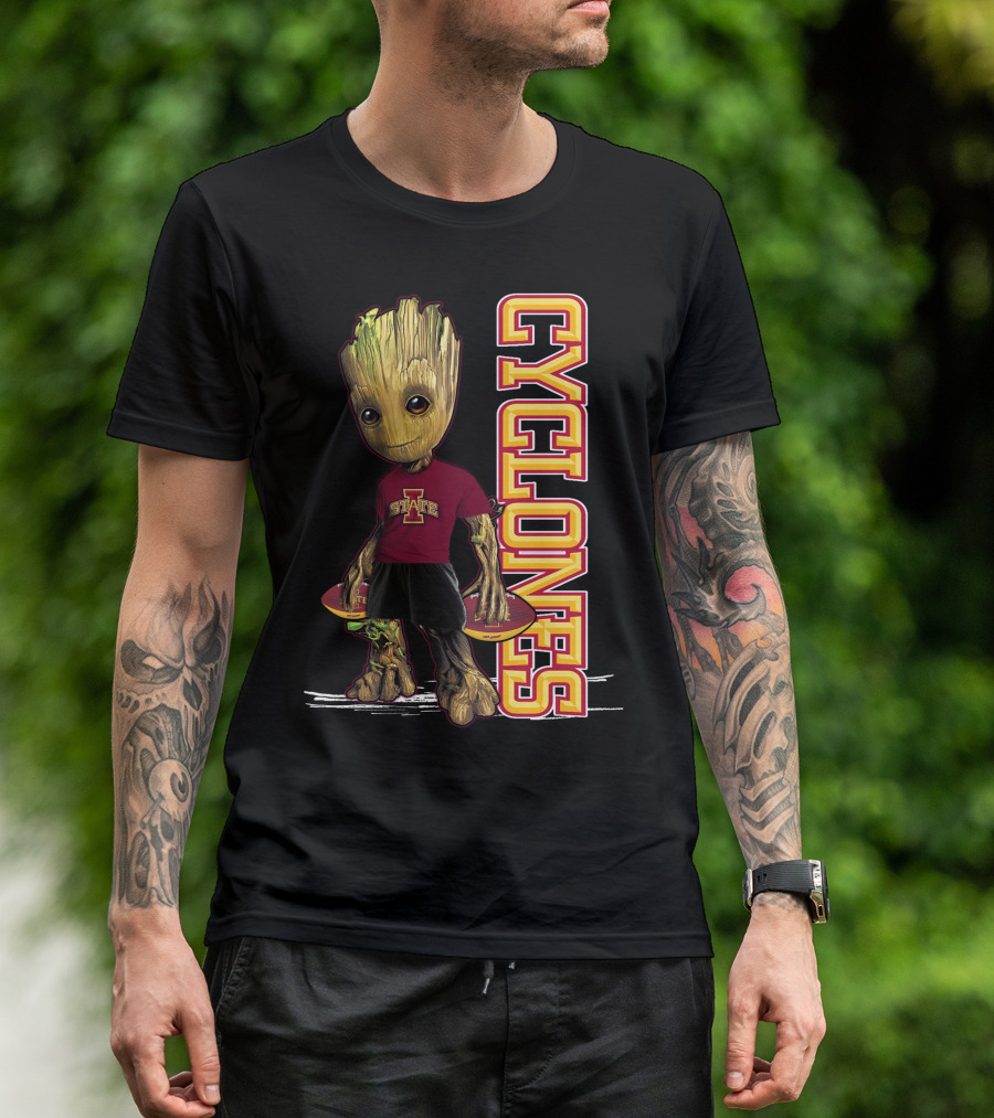 Groot Iowa State Cyclones Marvel Character Crossover T-Shirt