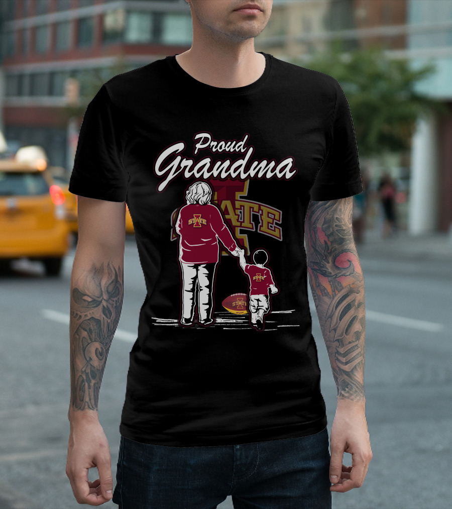 Proud Grandma Iowa State Cyclones Football Family T-Shirt