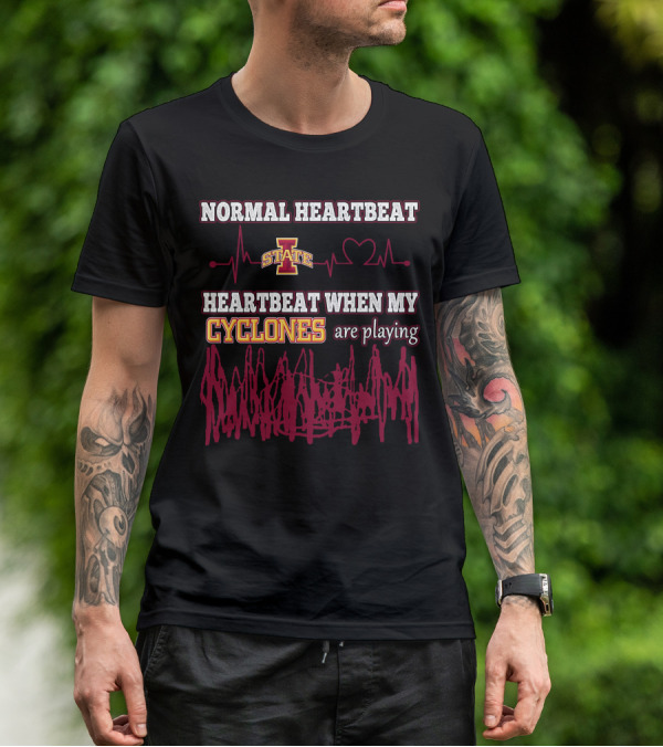 Normal Heartbeat Iowa State Heartbeat When My Cyclones Are Playing T-Shirt