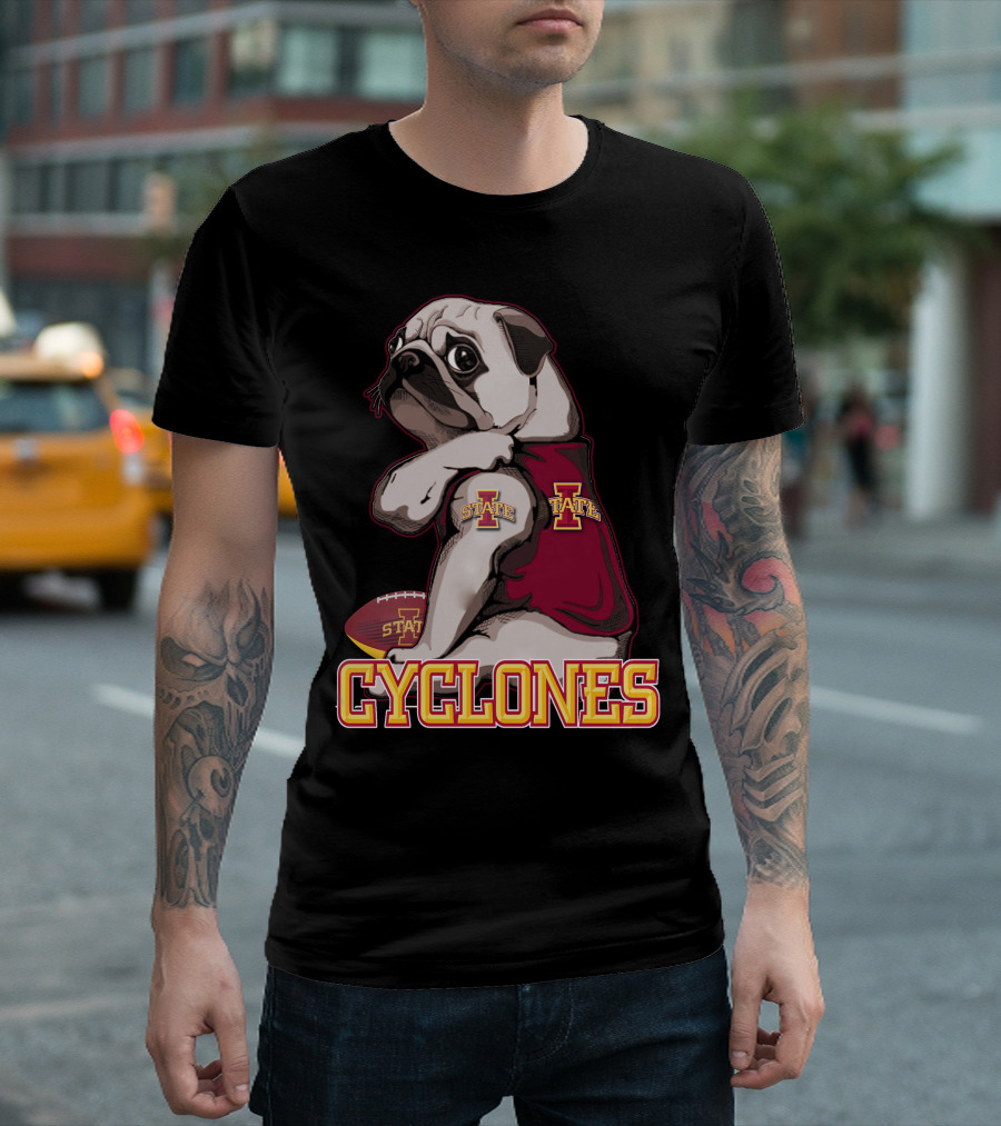 Pug Iowa State Cyclones Football Mascot T-Shirt