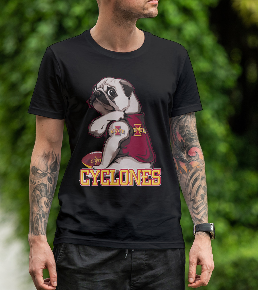 Pug Iowa State Cyclones Football Mascot T-Shirt