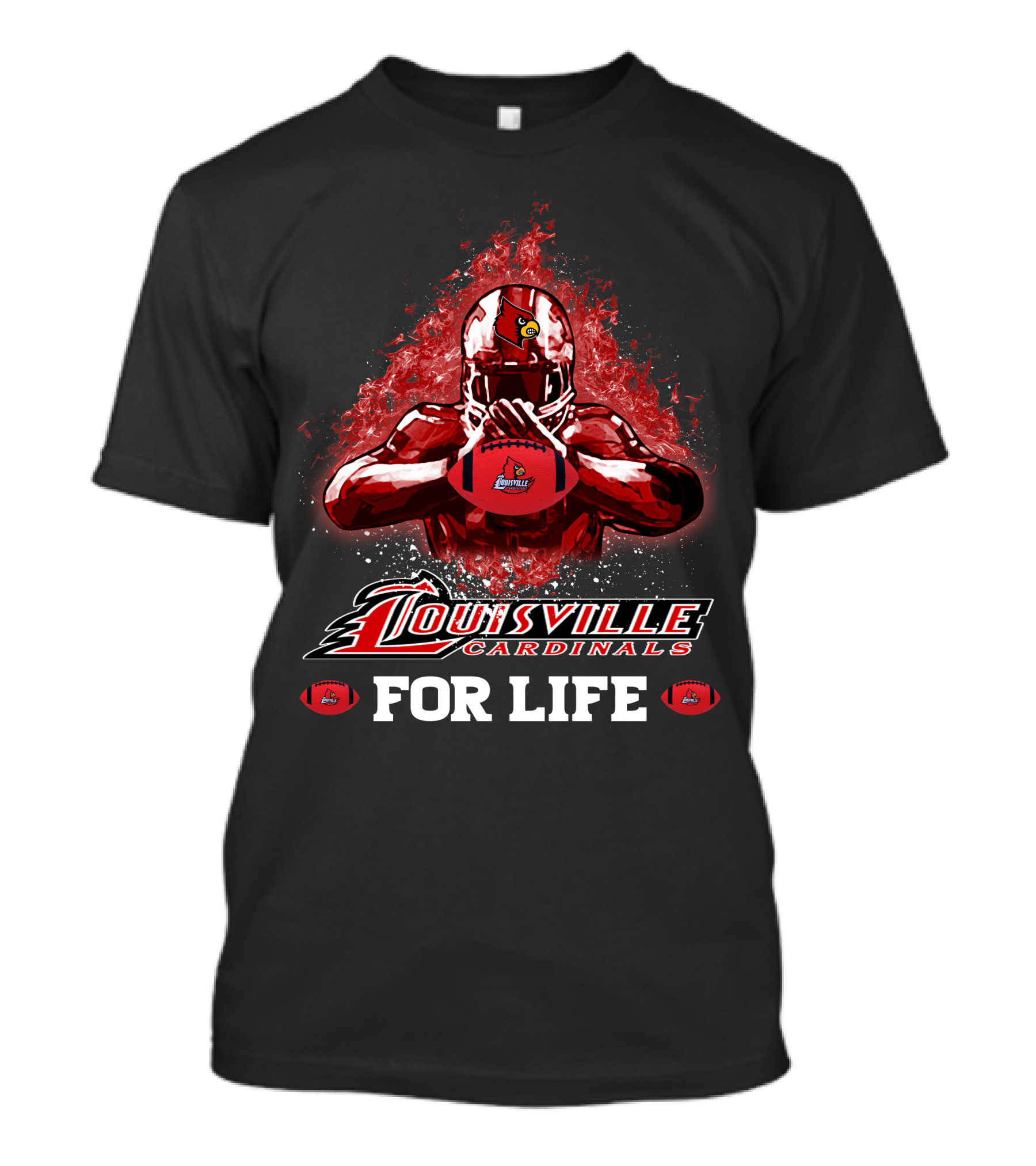 Louisville Cardinals Football For Life T-Shirt
