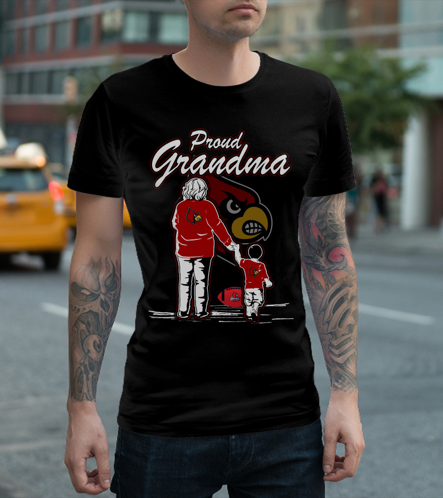 Proud Grandma Louisville Cardinals Football Family Cardinals T-Shirt