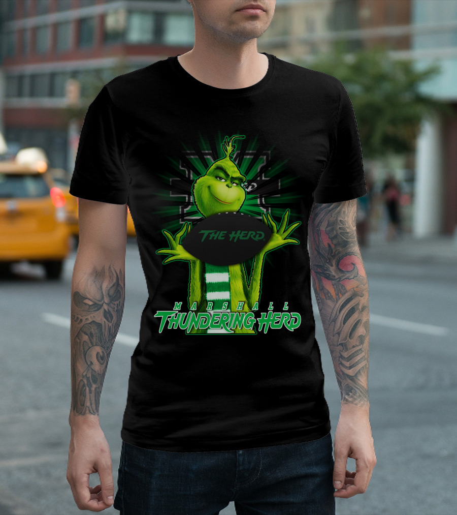 Marshall Thundering Herd Grinch The Herd T-Shirt