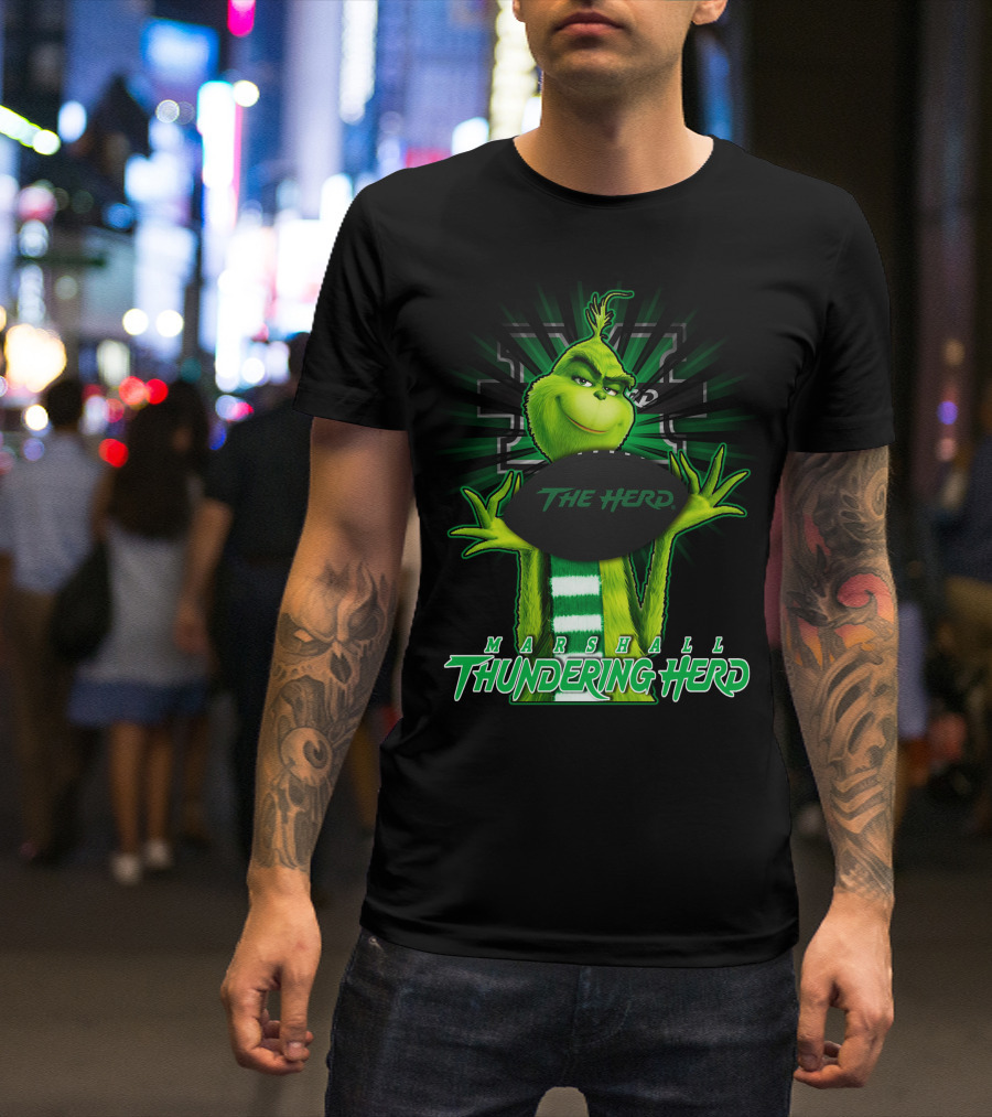 Marshall Thundering Herd Grinch The Herd T-Shirt