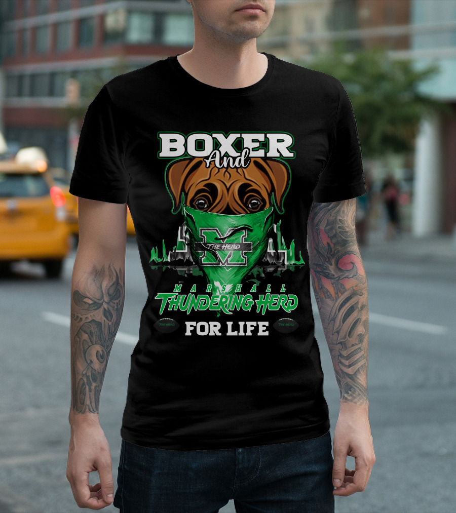 Boxer and Marshall Thundering Herd for Life The Herd T-Shirt