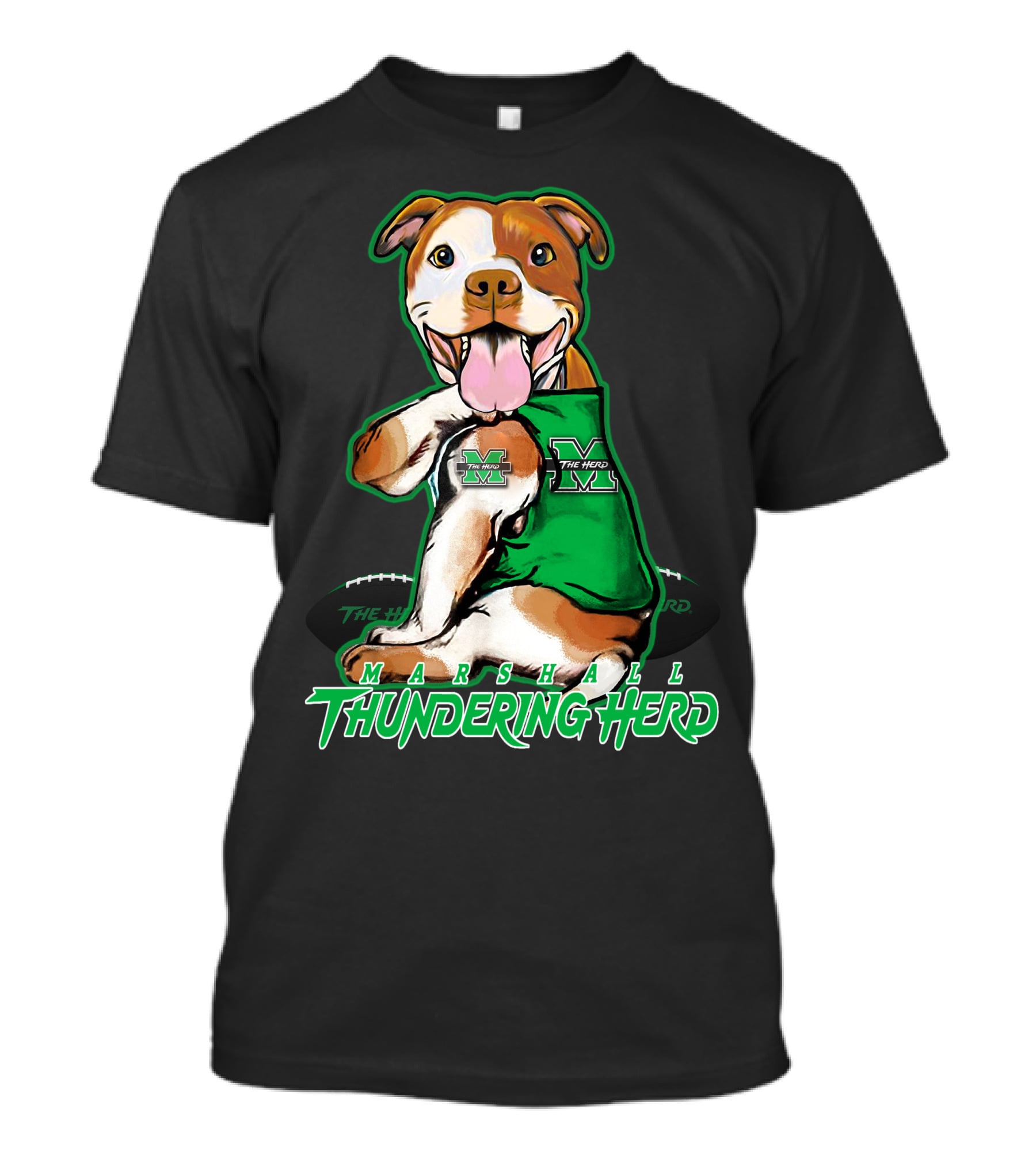 Marshall Thundering Herd Pittbull Mascot T-Shirt