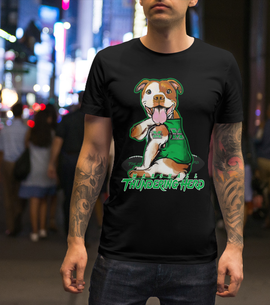 Marshall Thundering Herd Pittbull Mascot T-Shirt