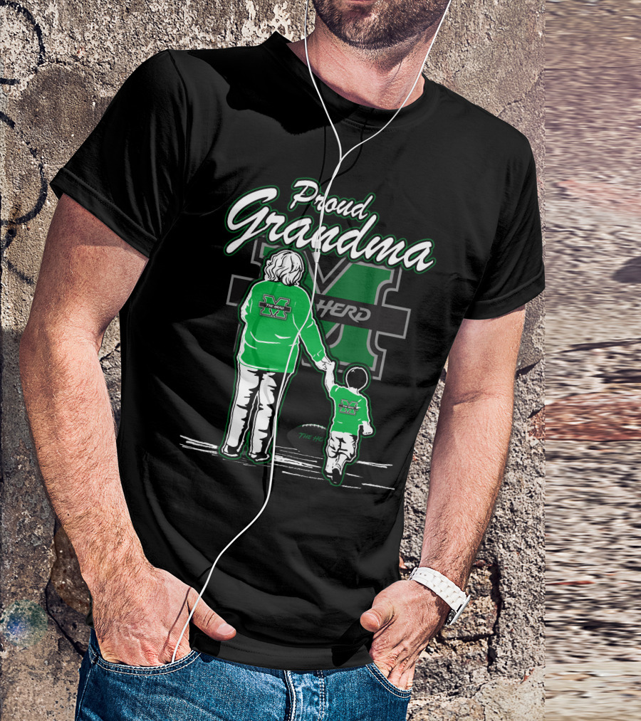 Proud Grandma Marshall Thundering Herd Family Football The Herd T-Shirt