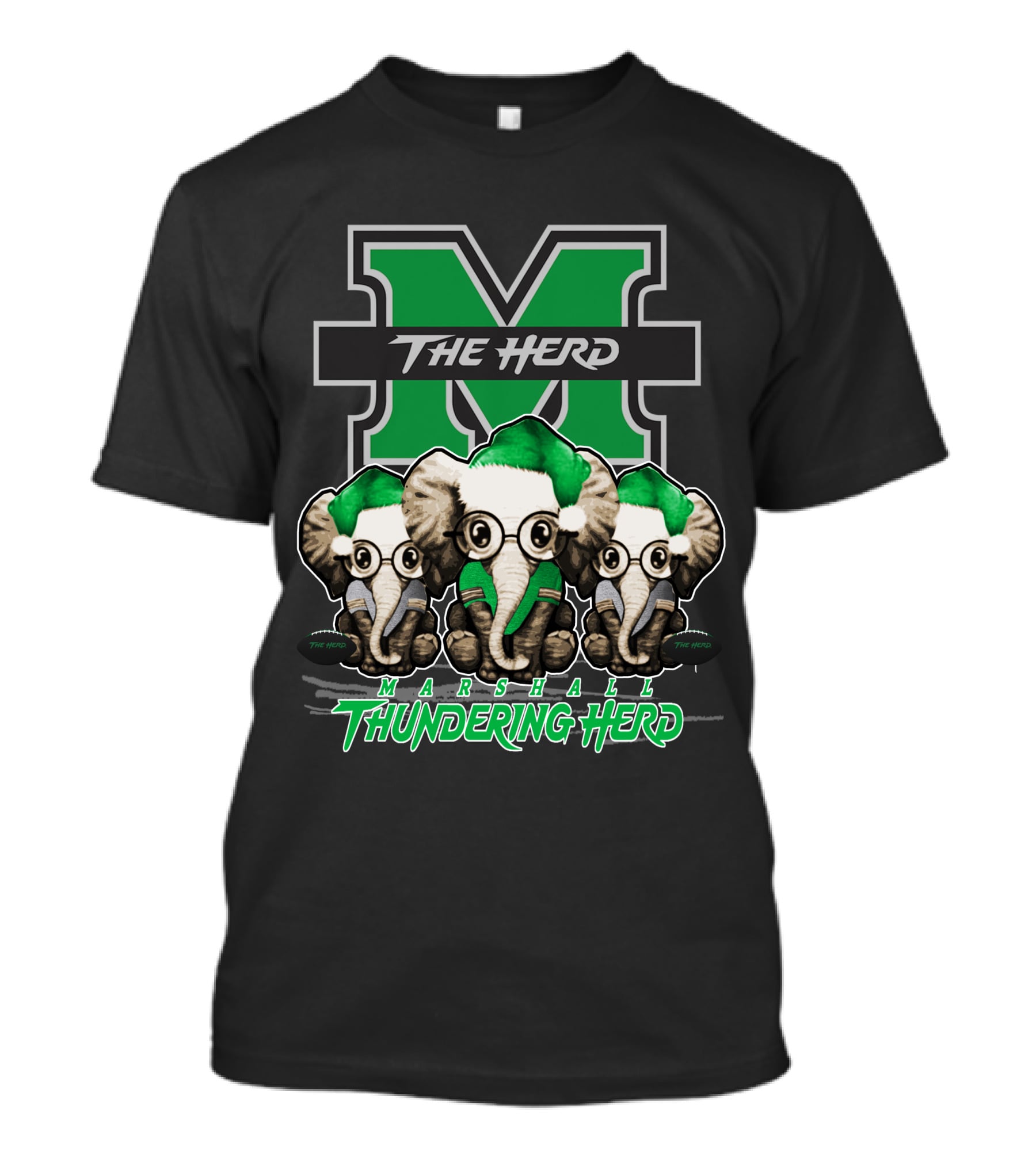 Marshall Thundering Herd Elephan Xmas The Herd T-Shirt