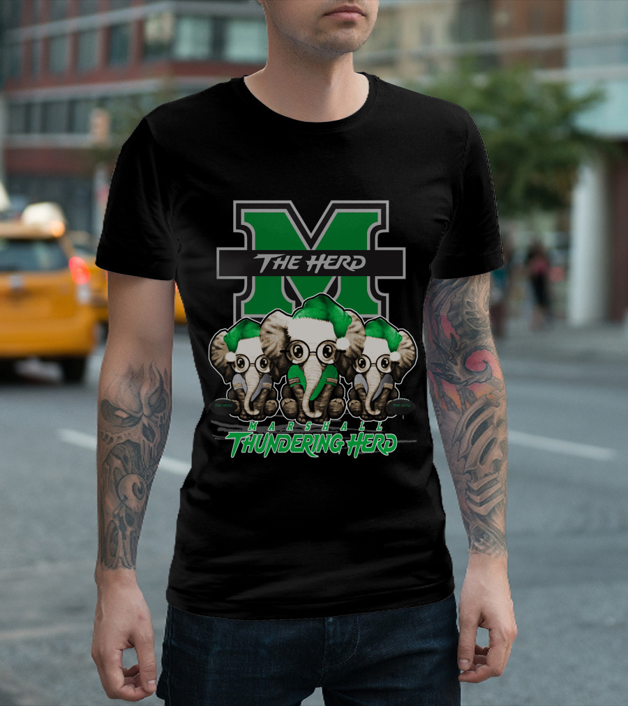 Marshall Thundering Herd Elephan Xmas The Herd T-Shirt