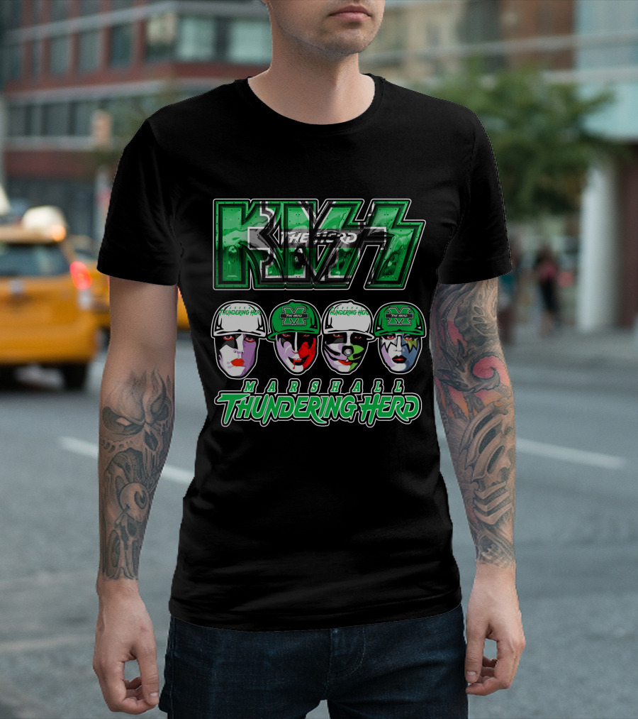 Kiss Marshall Thundering Herd The Herd Marshall Thundering Herd T-Shirt