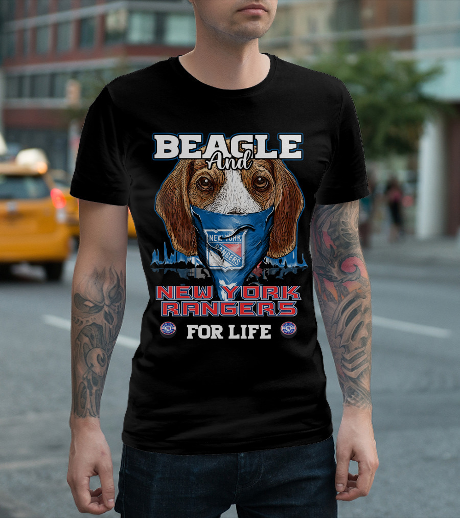 Beagle And New York Rangers For Life T-Shirt