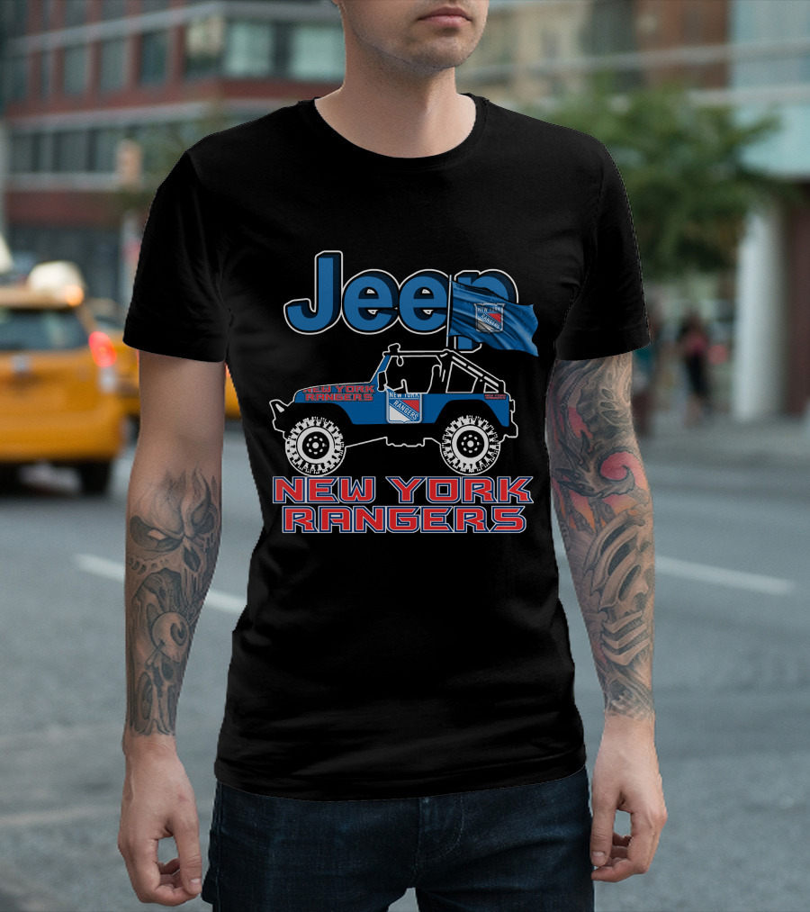 Jeep New York Rangers Off-Road Adventure Fan Gear T-Shirt