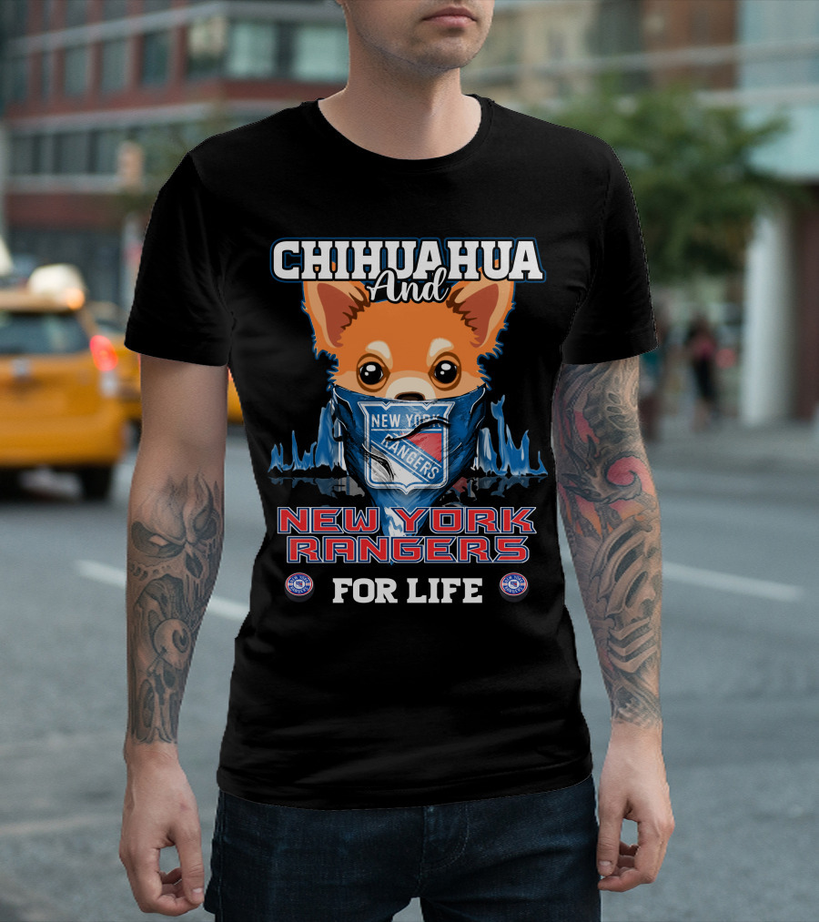 Chihuahua and New York Rangers for Life T-Shirt