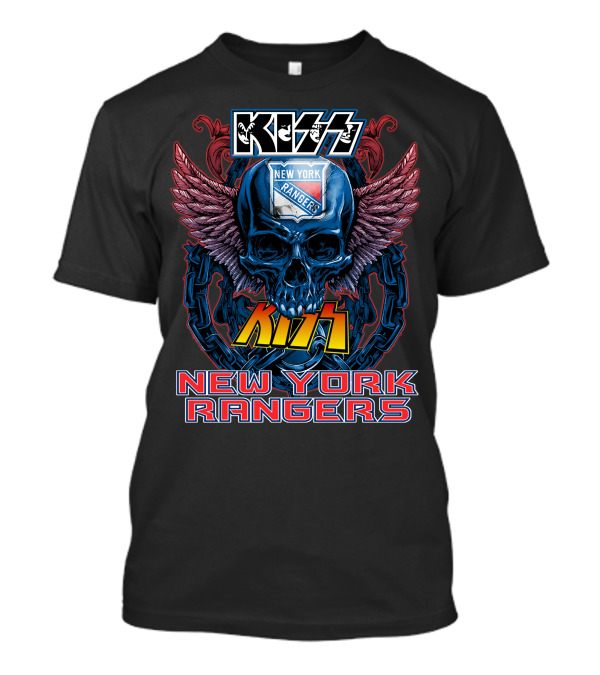 Kiss New York Rangers Skull Wings T-Shirt