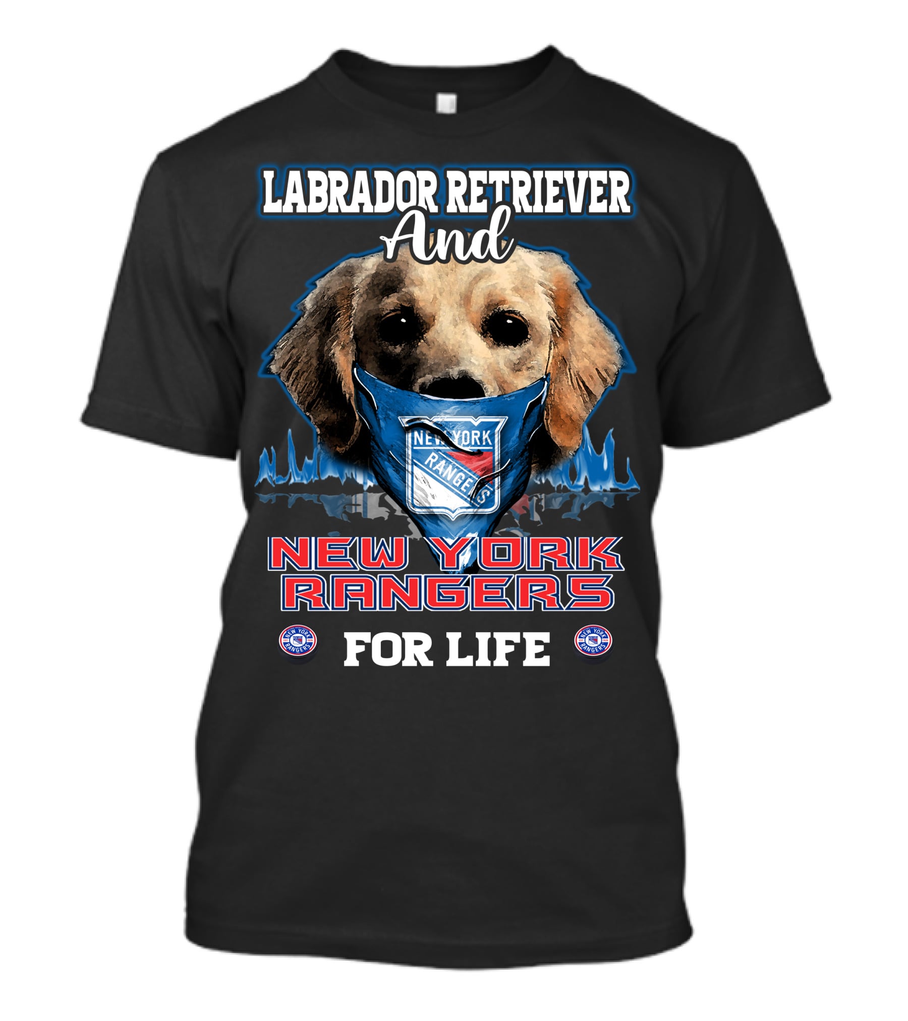 Labrador Retriever And New York Rangers For Life T-Shirt