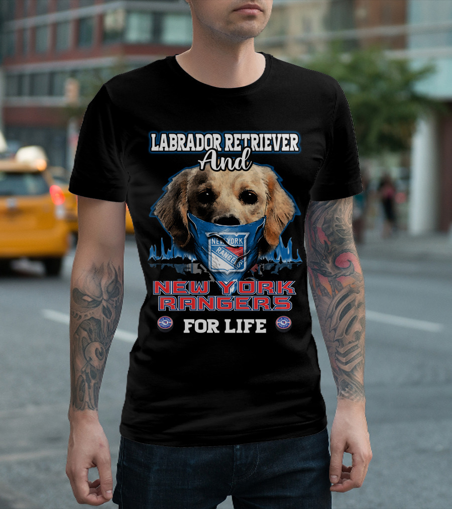 Labrador Retriever and New York Rangers for Life T-Shirt