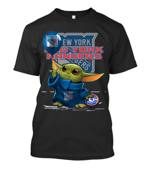 New York Rangers Yoda With Balloon T-Shirt