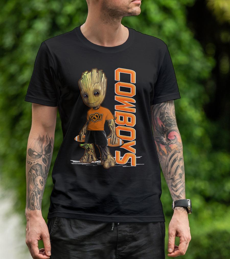 Groot OSU Cowboys Football Fan T-Shirt