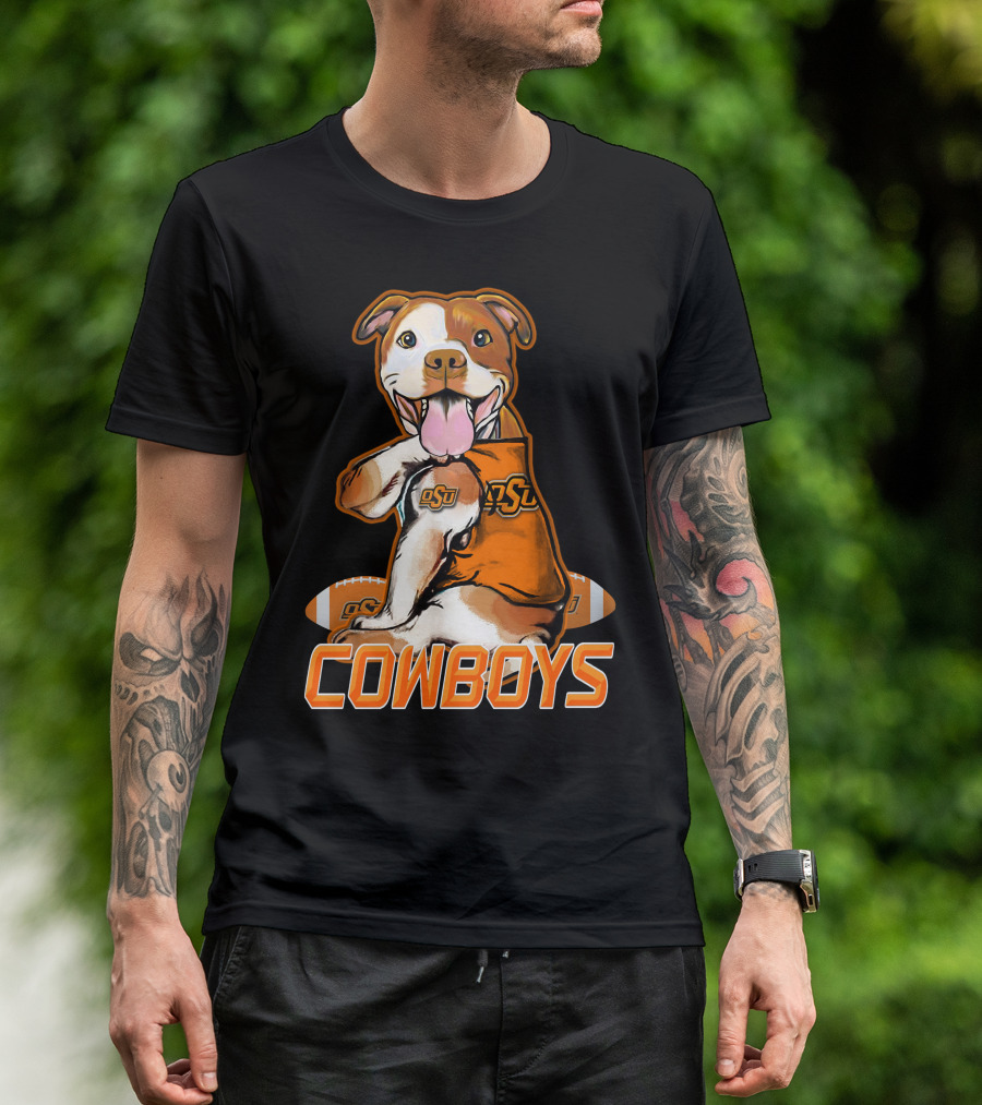 Pittbull OSU Cowboys Football Team Spirit T-Shirt