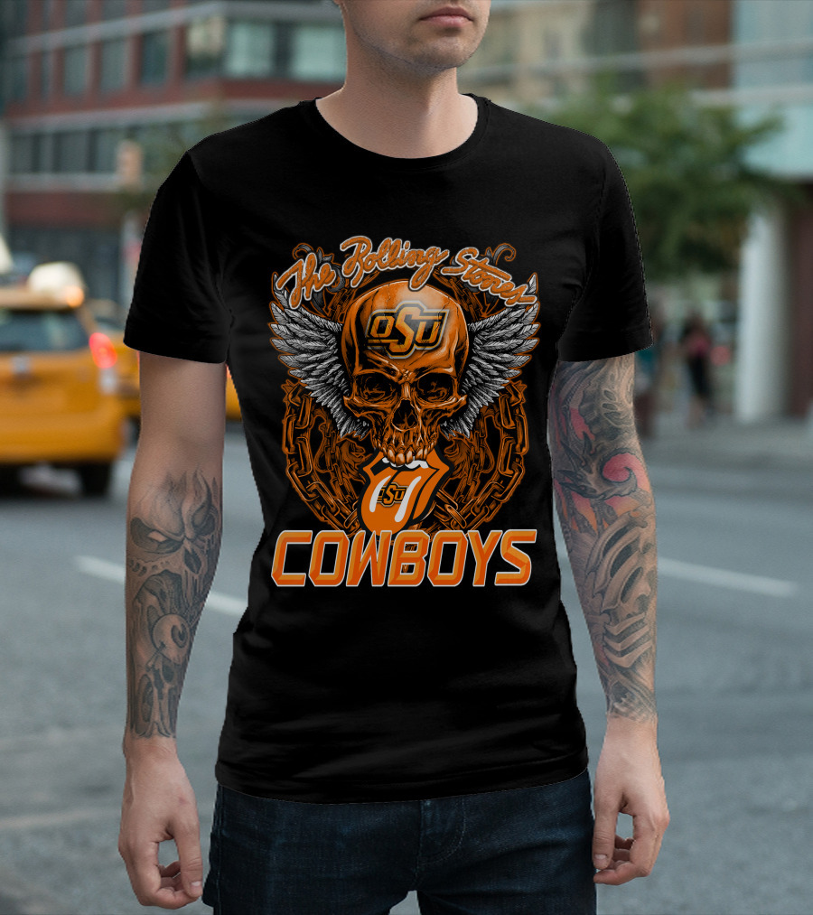 The Rolling Stones Osu Cowboys Skull Wings T-Shirt