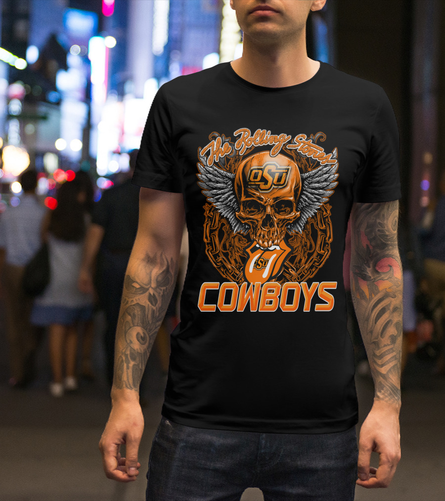 The Rolling Stones Osu Cowboys Skull Wings T-Shirt