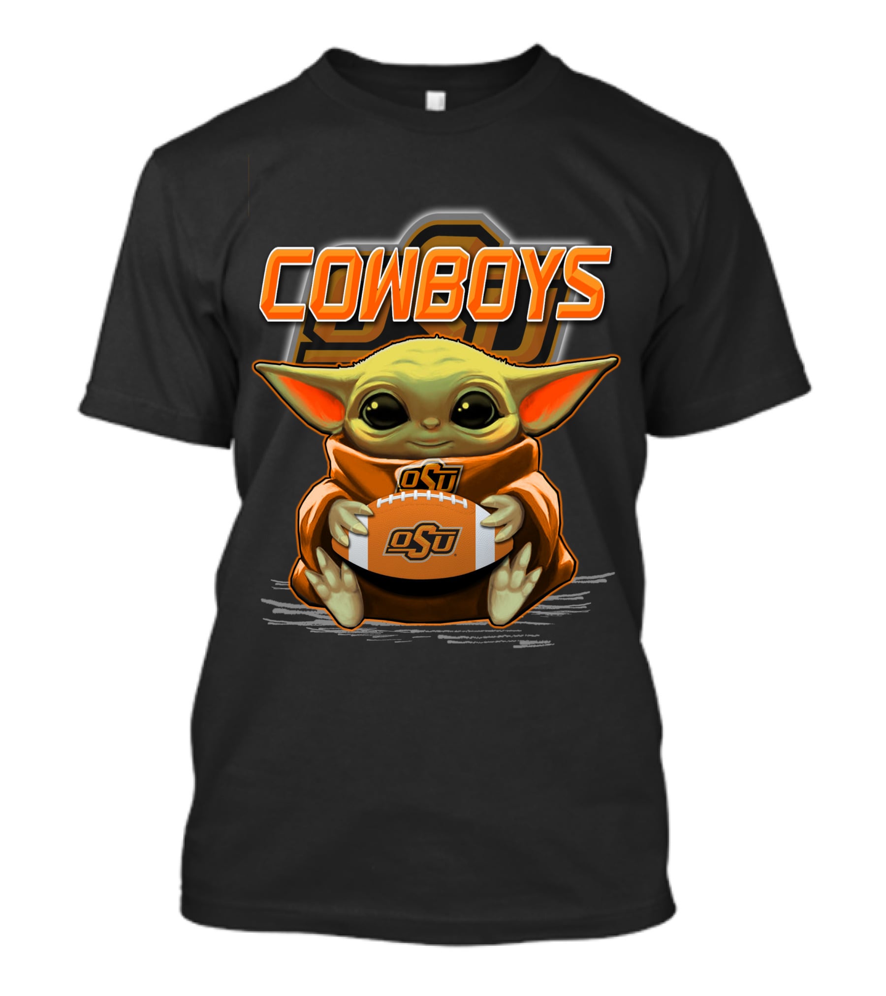 Cowboys OSU Yoda Holding Oklahoma State Football T-Shirt