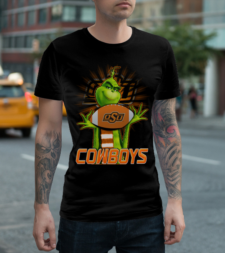 Grinch OSU Football Cowboys T-Shirt