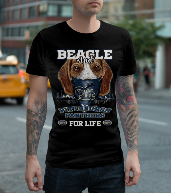 Beagle And Pittsburgh Panthers Pitt For Life T-Shirt