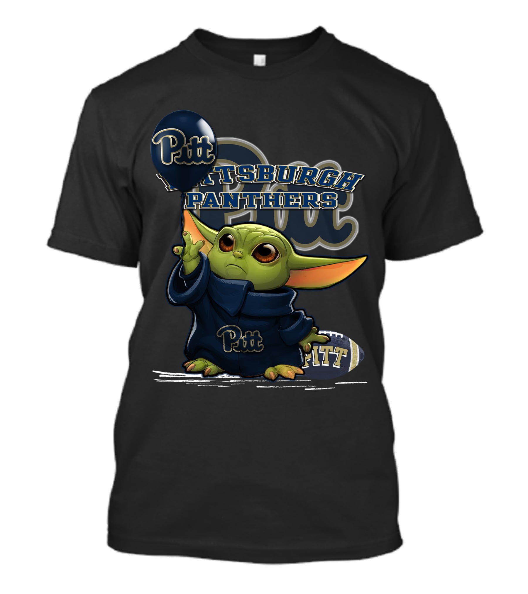 Pitt Pittsburgh Panthers Yoda Football T-Shirt