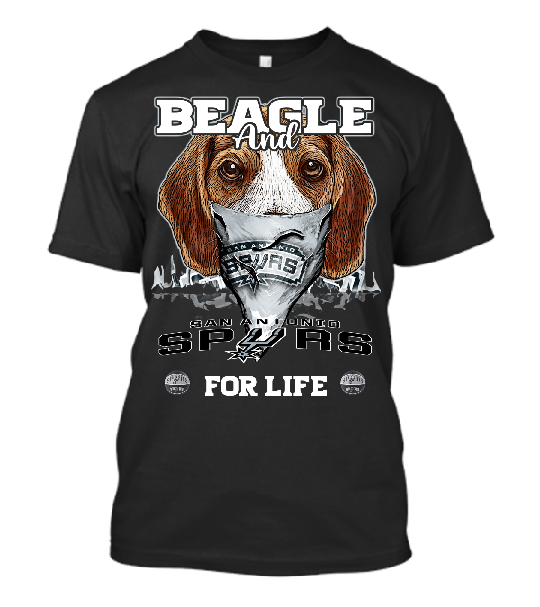 Beagle And San Antonio Spurs For Life T-Shirt