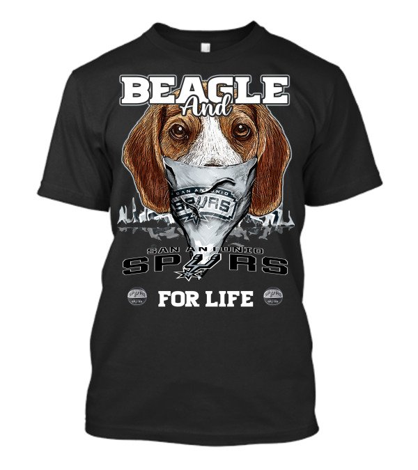 Beagle And San Antonio Spurs For Life T-Shirt
