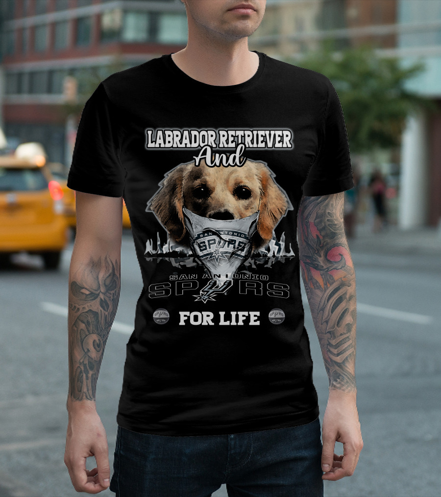 Labrador Retriever and San Antonio Spurs for Life T-Shirt