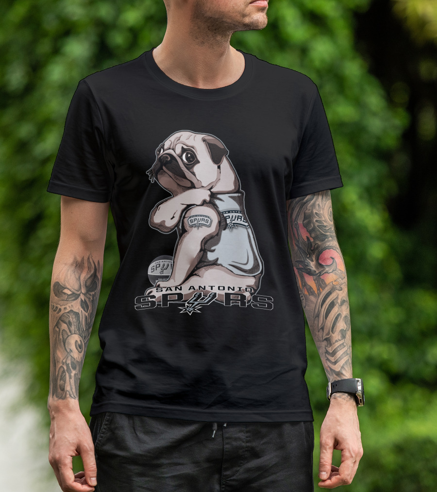 San Antonio Spurs Pug T-Shirt
