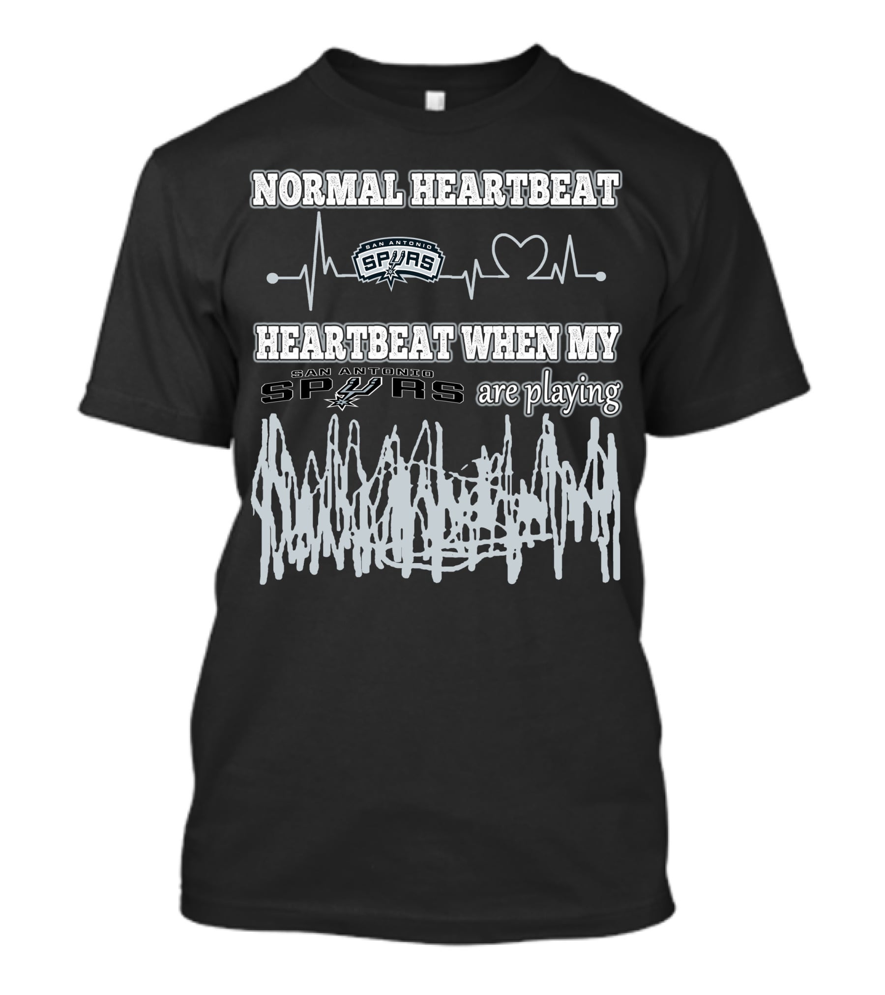 Normal Heartbeat Heartbeat When My San Antonio Spurs Are Playing T-Shirt