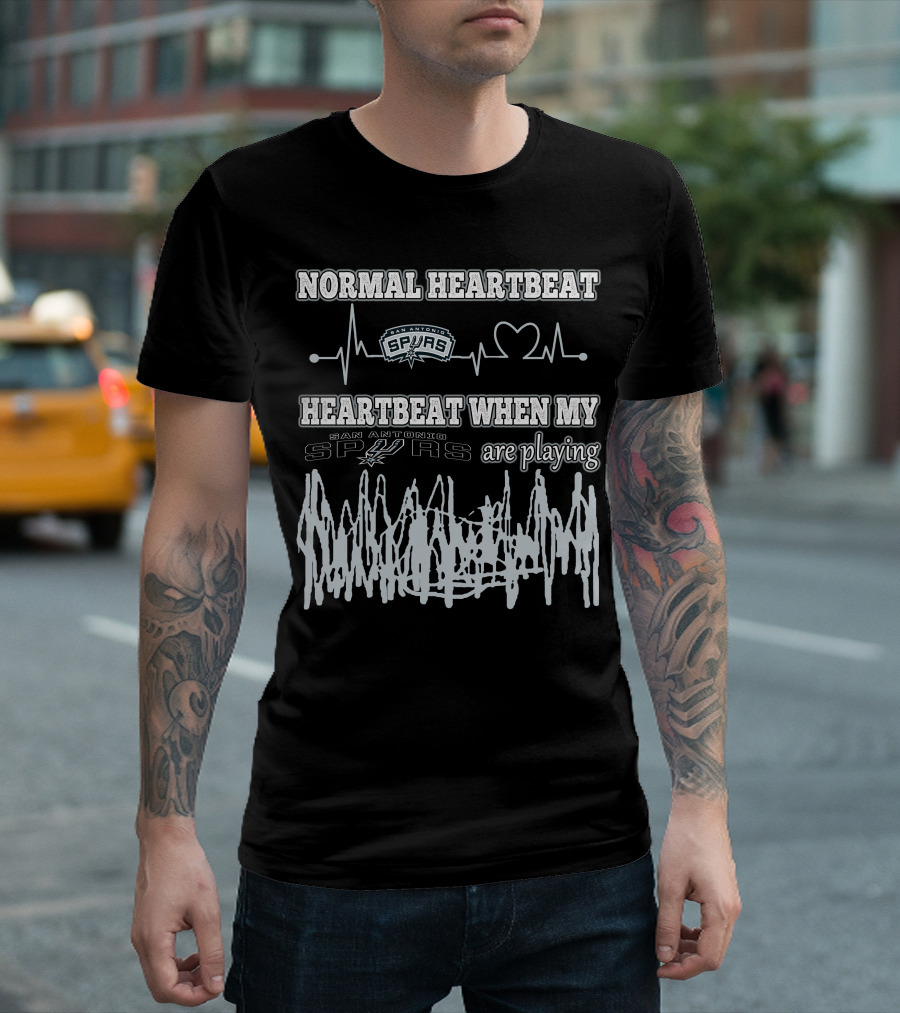 Normal Heartbeat Heartbeat When My San Antonio Spurs Are Playing T-Shirt