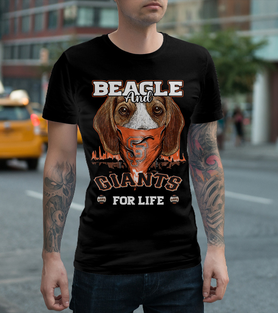 Beagle and Giants for Life San Francisco Giants T-Shirt
