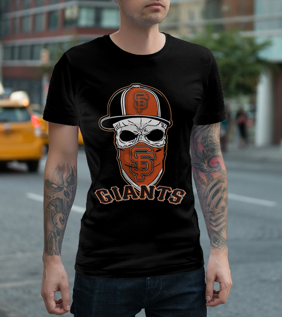 San Francisco Giants Skull Hat Bandana T-Shirt