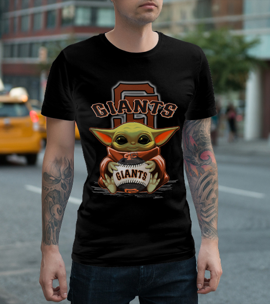 Giants Baseball Baby Yoda with SF Giants T-Shirt