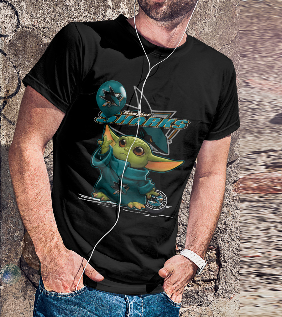 San Jose Sharks Yoda Hockey Club Balloon T-Shirt