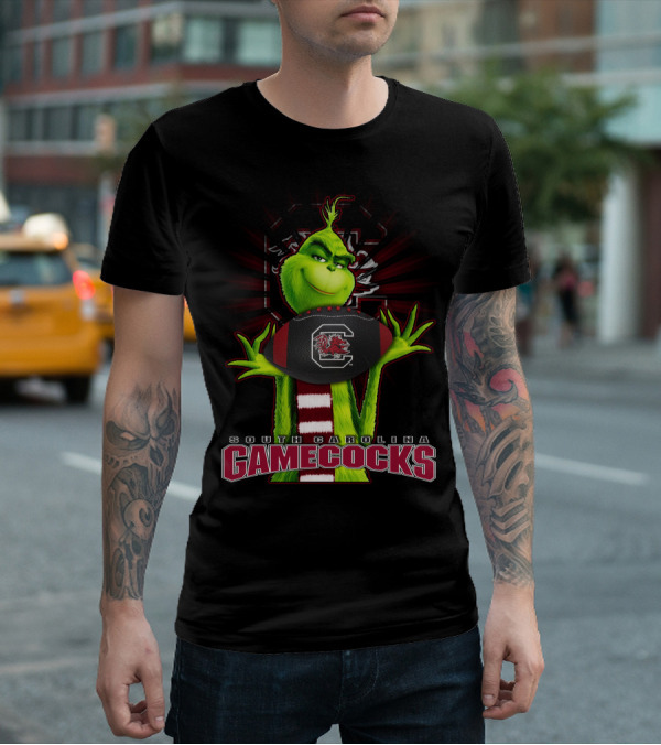 Grinch South Carolina Gamecocks Football Fan T-Shirt