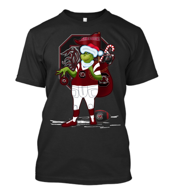 Grinchxmas Gamecocks Holiday Cheer South Carolina Football Fan Gear T-Shirt