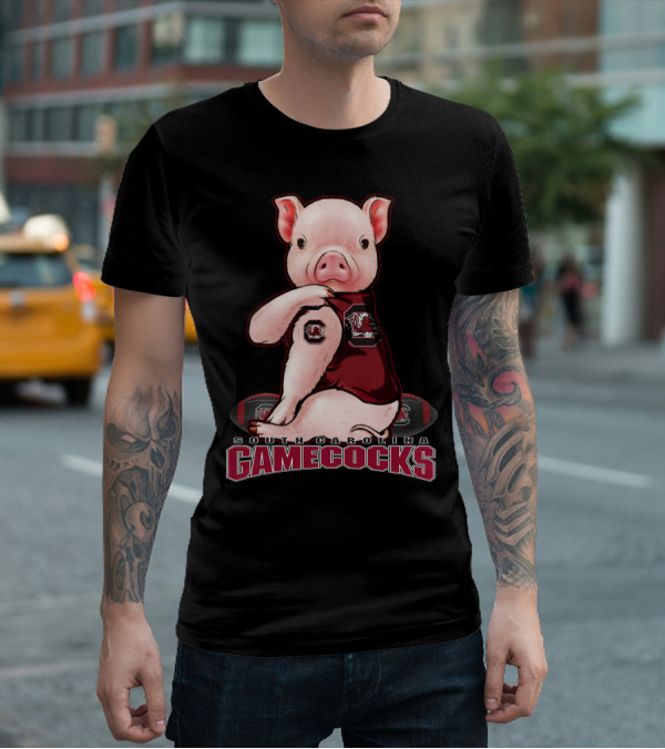 South Carolina Gamecocks Pig Football Fan T-Shirt