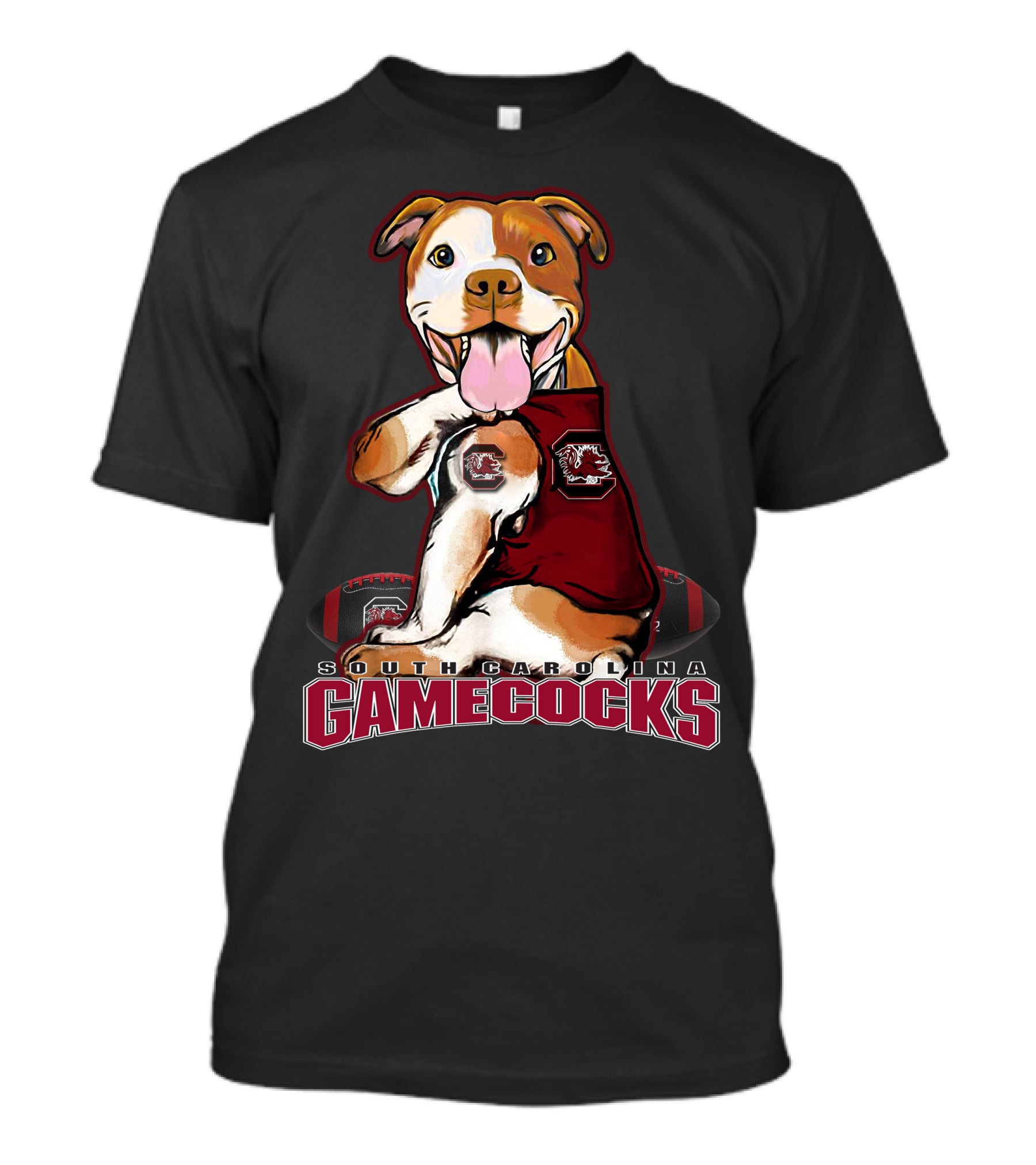 South Carolina Gamecocks Pitbull Football Fan T-Shirt