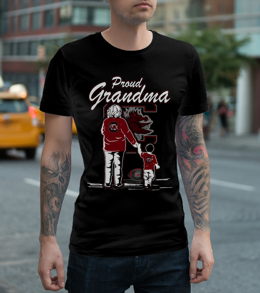 Proud Grandma South Carolina Gamecocks Football Fan Family T-Shirt
