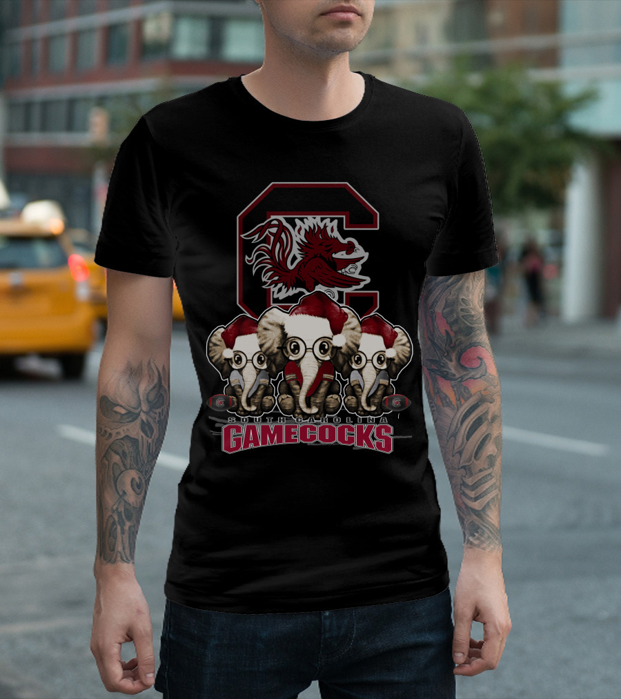 South Carolina Gamecocks Elephants Christmas T-Shirt