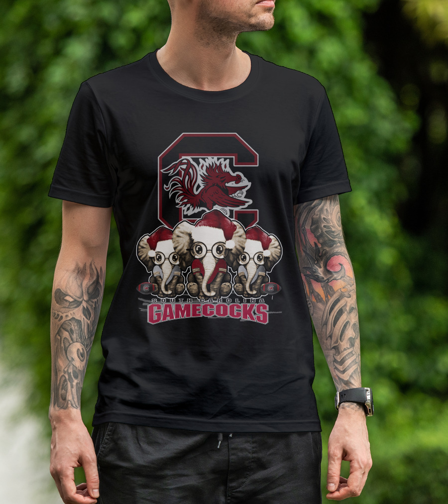 South Carolina Gamecocks Elephants Christmas T-Shirt