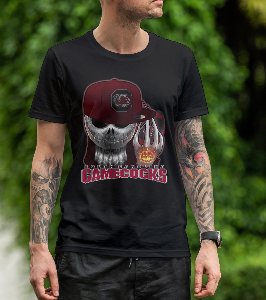 South Carolina Gamecocks Jackskull Halloween T-Shirt
